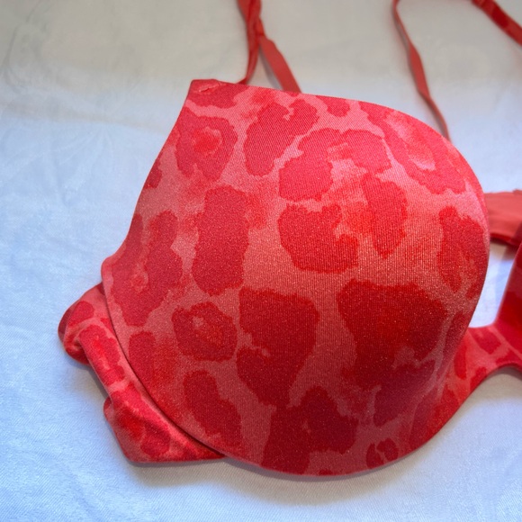 La Senza Push-Up Bra – Red/Coral Animal Print – Size 36A - Picture 3 of 7